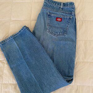 Mens Dickies Jeans Blue Denim Work 42x32 Relax Fit